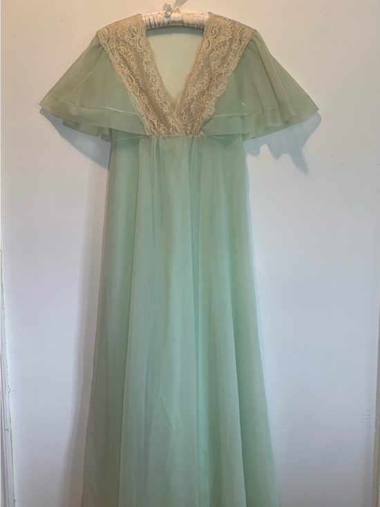 Shadowline Other - Vintage 70’s Shadowline Peignoir Set Sheer Chiffon Nightgown & Robe
